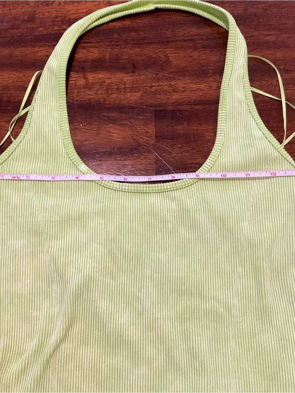 AEO Green Ribbed Halter Top - Picture 6 of 8